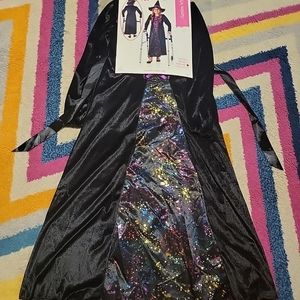 NWT Girls M(8-10) Seasons Adaptive Witch Halloween Costume Dress & Hat